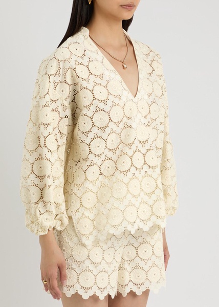 Jackie macramé lace shirt