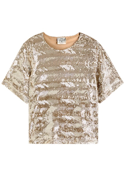 Wavy sequin top 