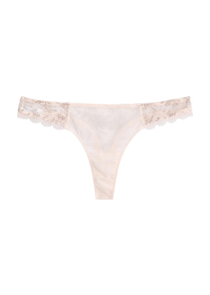 Singuliere embroidered tulle thong 