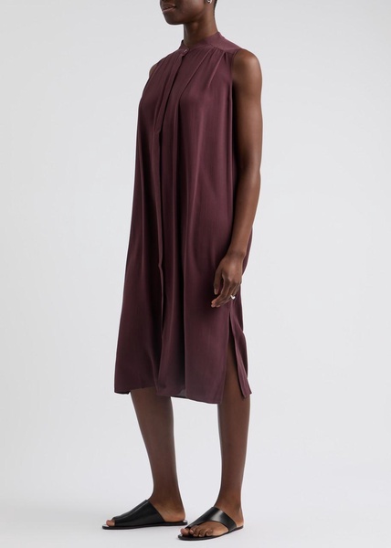 Silk-georgette midi dress