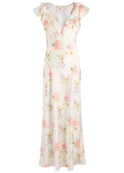 Kingley floral-print silk-satin maxi dress 