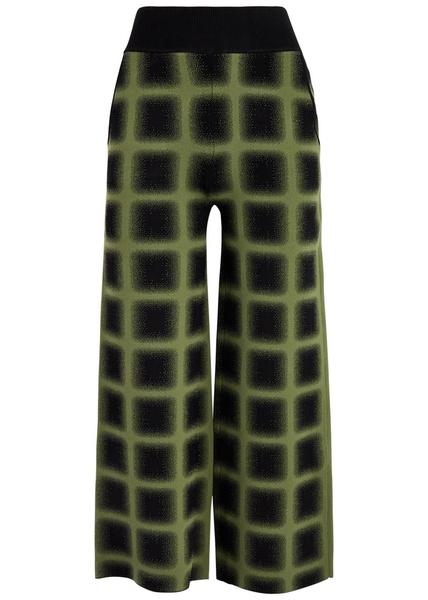 Hyme checked knitted trousers 