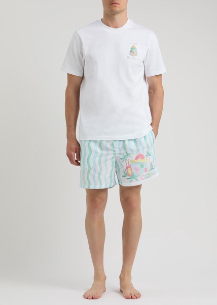 Maison Menphis printed shell swim shorts 