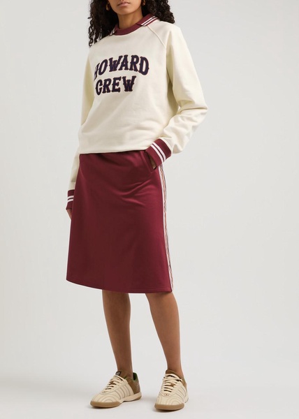 Shine panelled jersey skirt