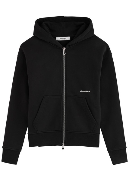 Box logo-print hooded cotton sweatshirt