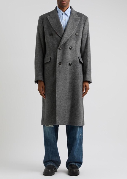 Whale double-breasted wool-blend coat