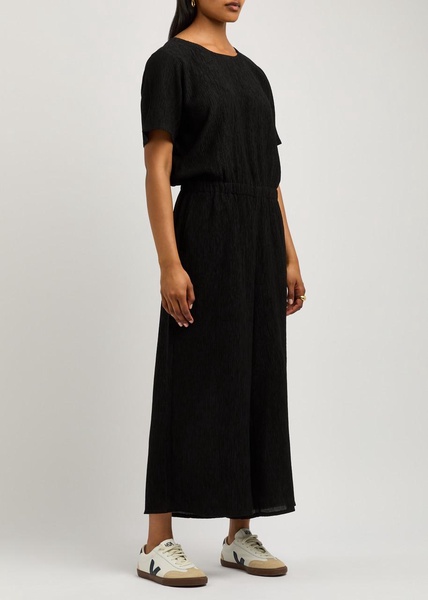 Pleated wide-leg jumpsuit