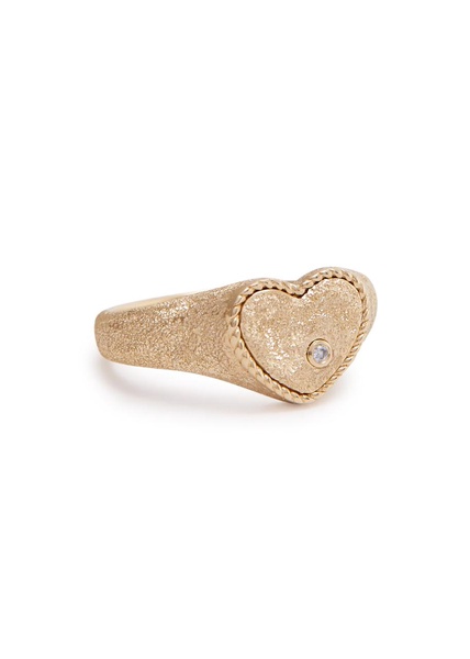 Baby Chevaliere glittered pinky ring 