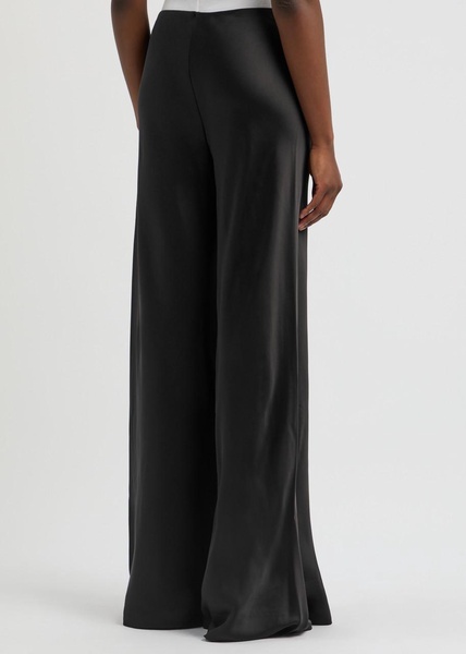 Bias Elephant wide-leg satin trousers