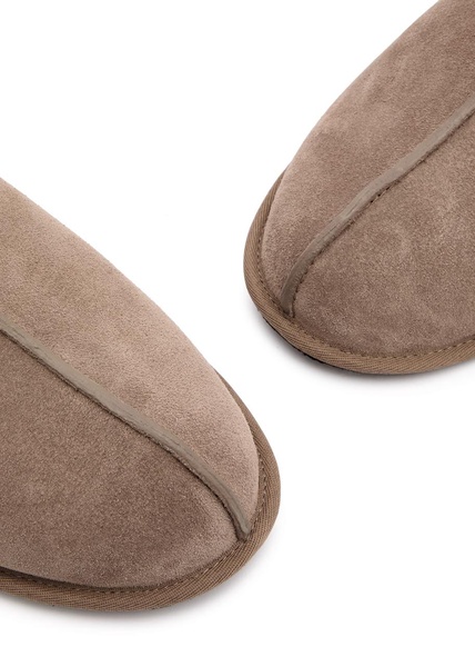 Scuff suede slippers