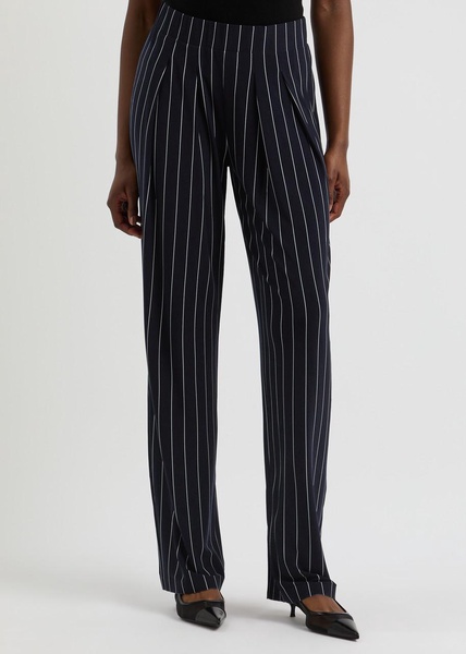 Striped stretch-jersey trousers