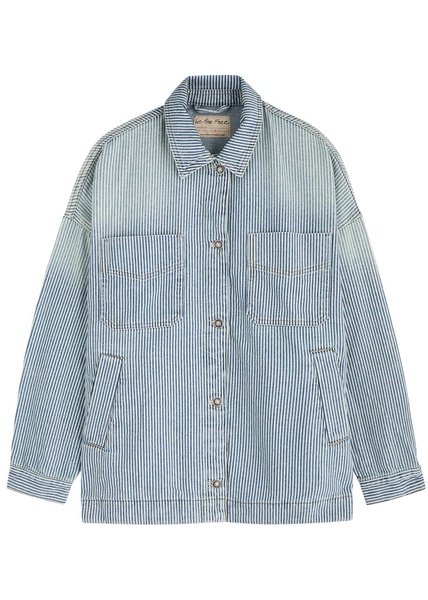 Madison City striped denim jacket