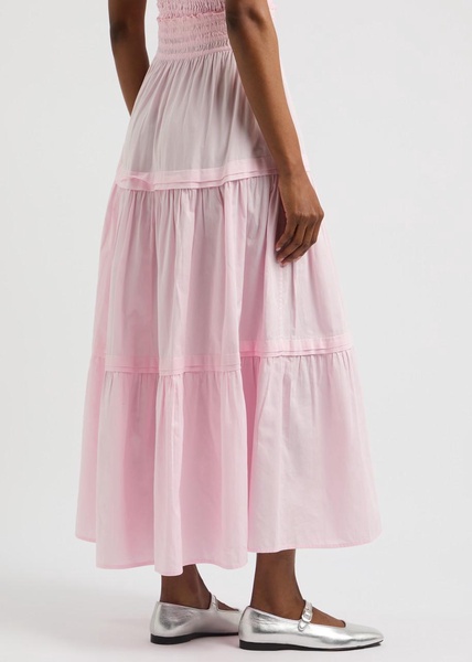 Phia tiered cotton maxi skirt