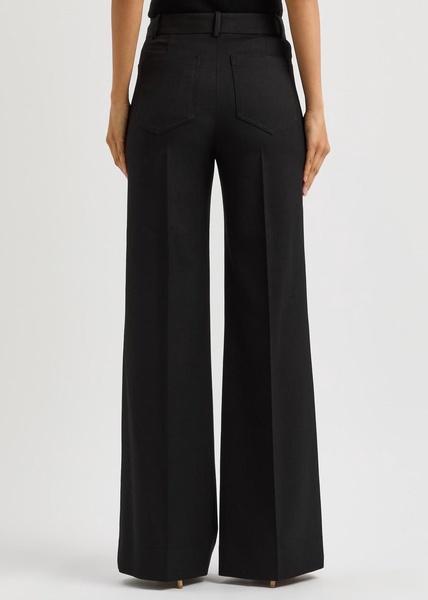 Alina flared wool-blend trousers