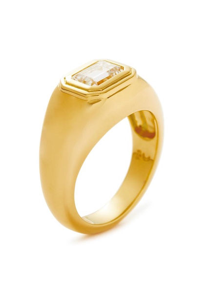 Dome 18kt gold-plated vermeil ring 