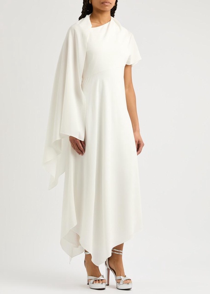 Pascale cape-effect draped maxi dress