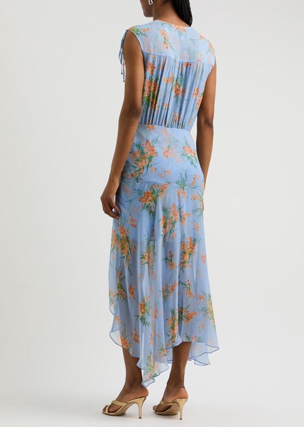 Dovima floral-print silk-chiffon midi dress 