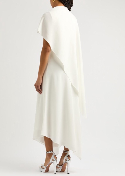 Pascale cape-effect draped maxi dress