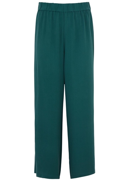 Straight-leg silk trousers 