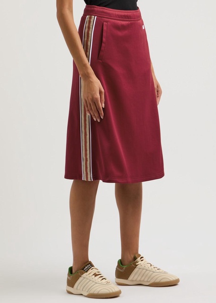 Shine panelled jersey skirt