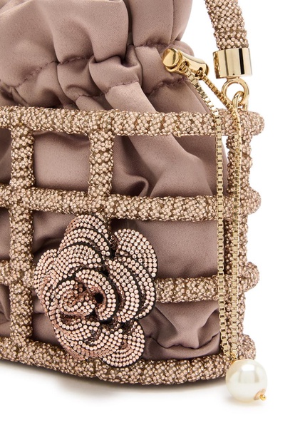 Mini Holli Ninfa crystal-embellished top handle bag