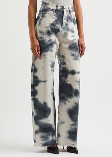 Tie-dye wide-leg jeans