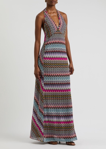 Zigzag Pattern Long Dress