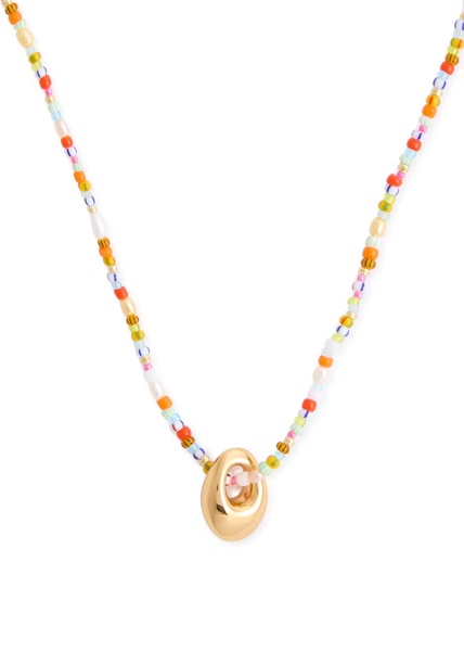 Piccolo 18kt gold-plated beaded necklace