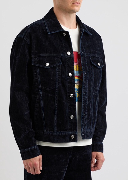 Moleskin brushed stretch-denim jacket