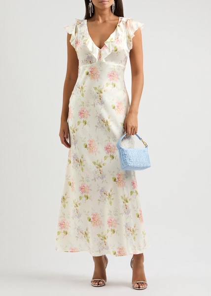 Kingley floral-print silk-satin maxi dress 