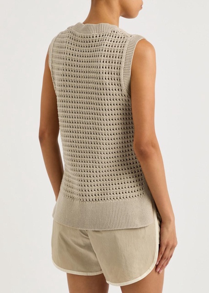 Darin open-knit cotton tank