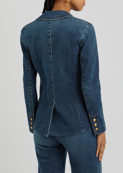 Macey stretch-denim blazer