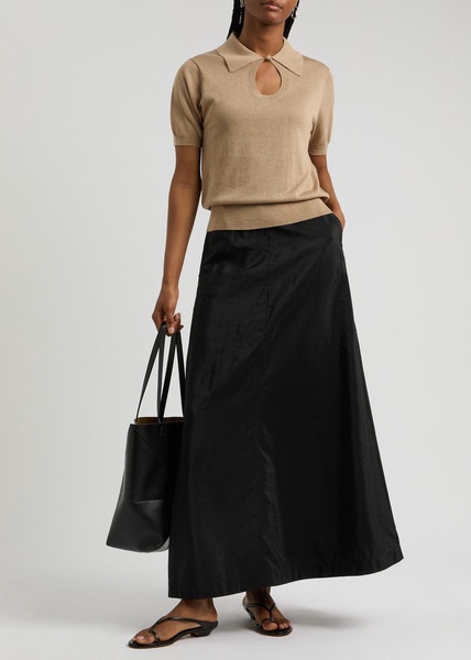 Isoldas satin maxi skirt