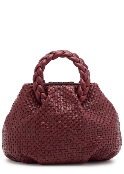 Bombon M woven leather cross-body bag 