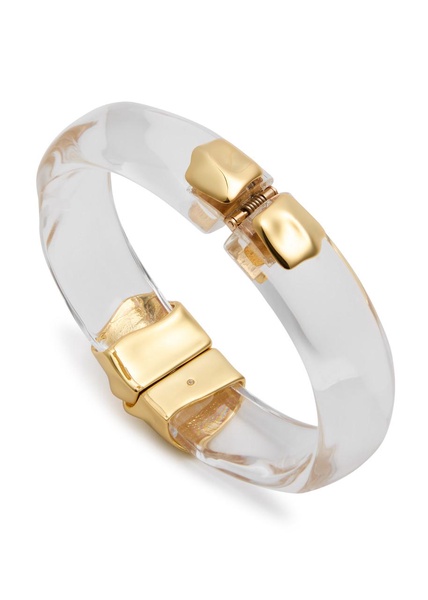 Molten 14kt gold-plated and Lucite bracelet 