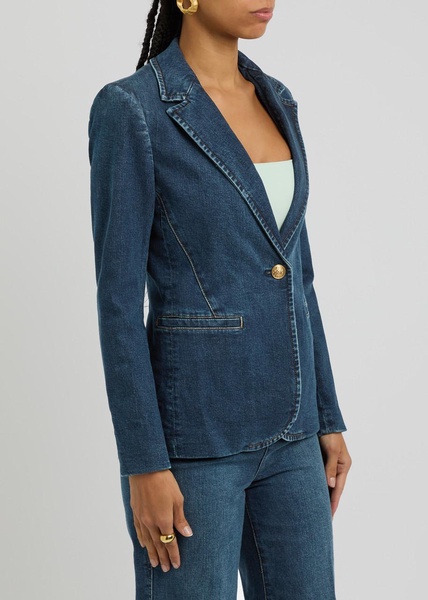 Macey stretch-denim blazer