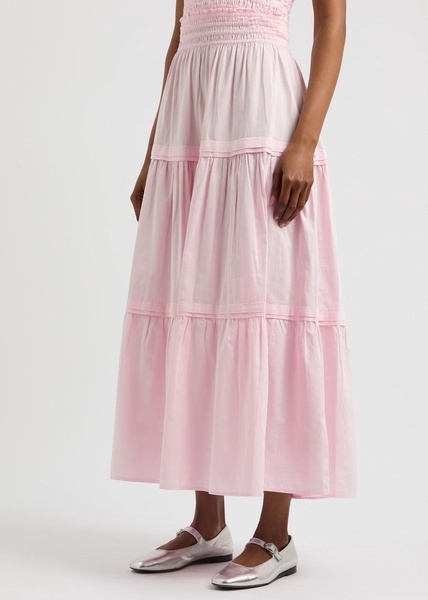 Phia tiered cotton maxi skirt