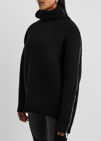 Suitcase panelled wool-blend jumper