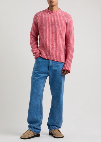 Striped wool and cashmere-blend jumper 