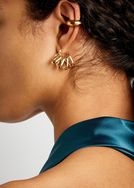 Golden 24kt gold-plated ear cuff