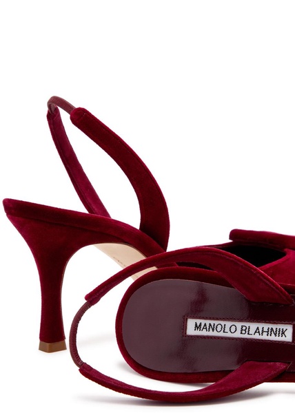 Maysli 70 velvet slingback pumps 