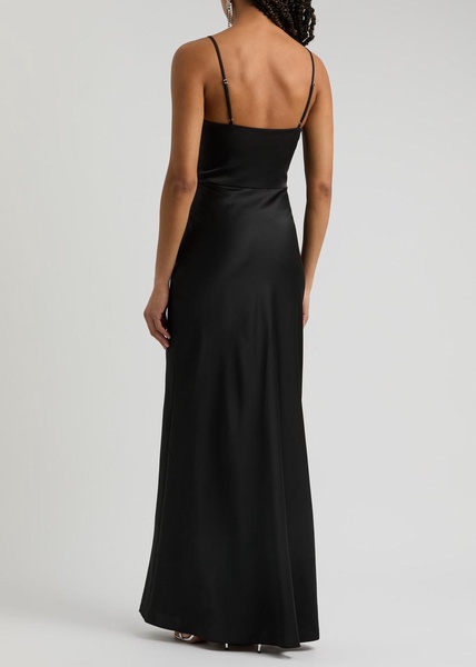 Mari Lou cut-out satin maxi dress