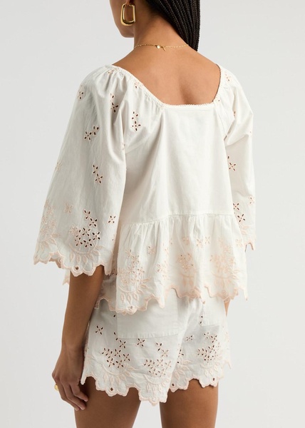 Lana broderie anglaise cotton blouse