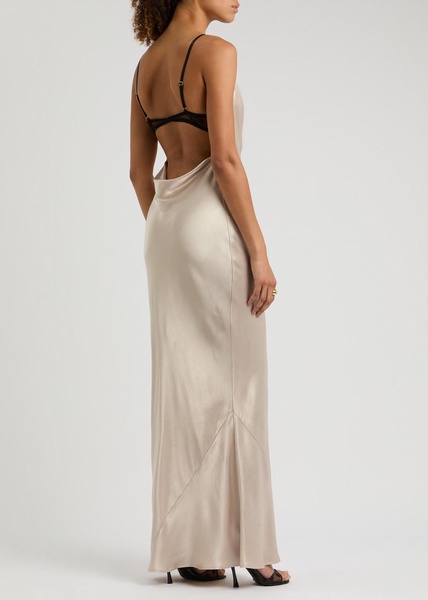 Arabella backless satin maxi dress