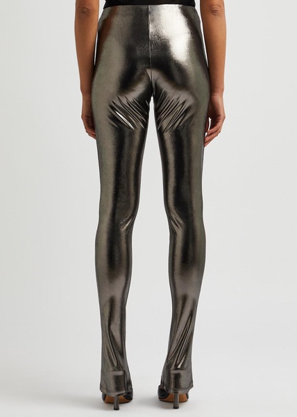 Metallic jersey trousers 