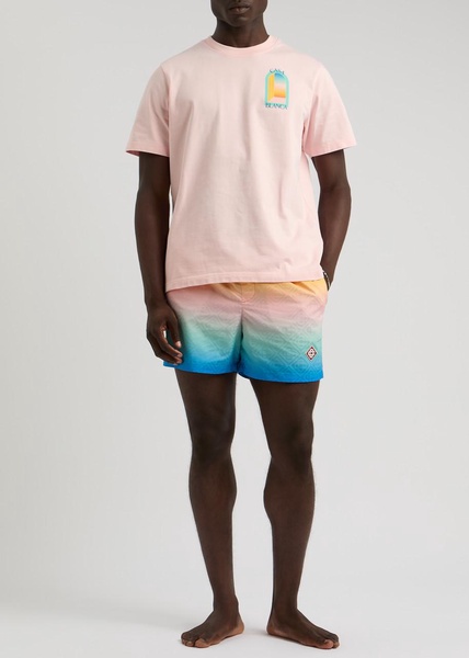 Gradient logo shell swim shorts