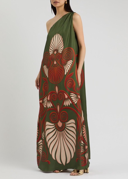 Roy printed silk-satin maxi dress 