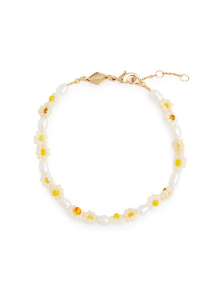 Daisy 18kt gold-plated beaded bracelet 