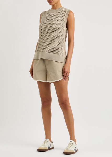 Darin open-knit cotton tank