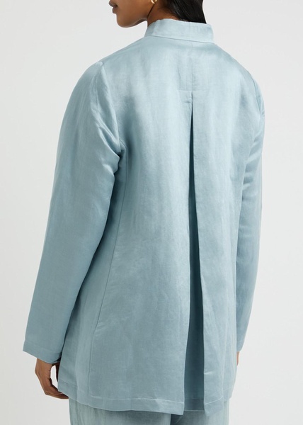 Linen and silk-blend jacket